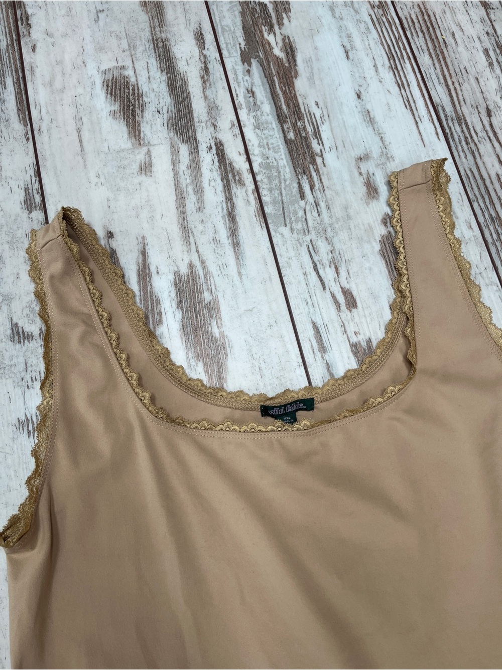 NWT Wild Fable Game Day Lace Drop Waist Skort Dress - XXL Tan - Picture 7 of 14
